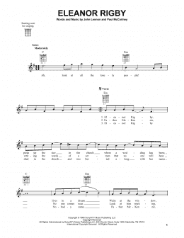 page one of Eleanor Rigby (Easy Guitar)