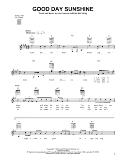page one of Good Day Sunshine (Easy Guitar)
