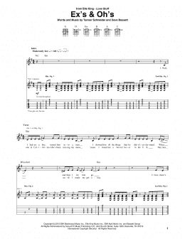 page one of Ex's & Oh's (Guitar Tab)