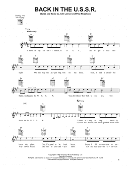 page one of Back In The U.S.S.R. (Easy Guitar)