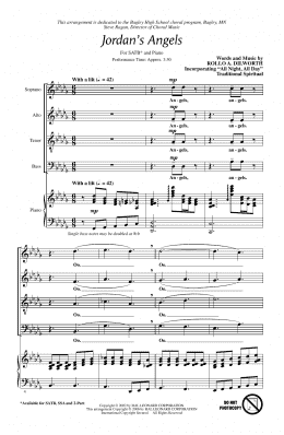 page one of Jordan's Angels (SATB Choir)