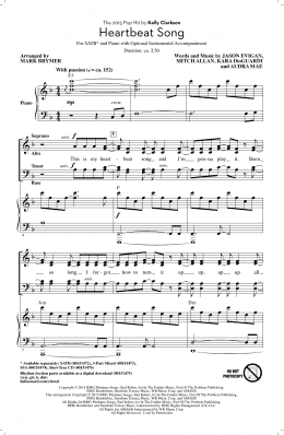 page one of Heartbeat Song (arr. Mark Brymer) (SATB Choir)