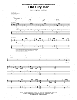 page one of Old City Bar (Guitar Tab)
