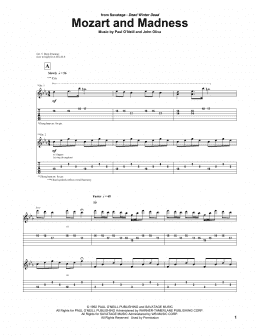 page one of Mozart And Madness (Guitar Tab)