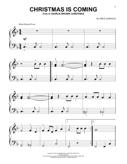 page one of Christmas Is Coming (Beginning Piano Solo)