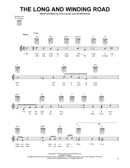 page one of The Long And Winding Road (Easy Guitar)