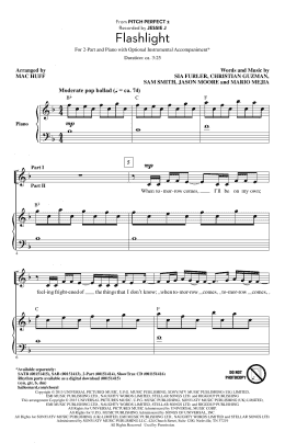 page one of Flashlight (arr. Mac Huff) (2-Part Choir)