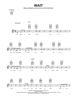 page one of Wait (Easy Guitar)
