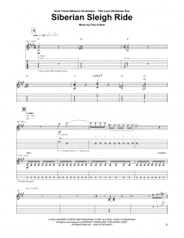 page one of Siberian Sleigh Ride (Guitar Tab)