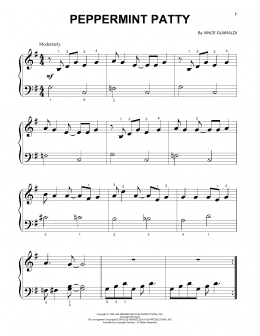page one of Peppermint Patty (Beginning Piano Solo)