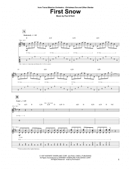 page one of First Snow (Guitar Tab)