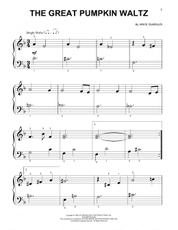 page one of The Great Pumpkin Waltz (Beginning Piano Solo)