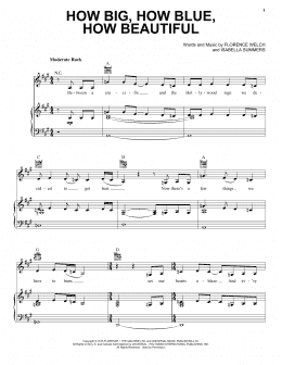 page one of How Big, How Blue, How Beautiful (Piano, Vocal & Guitar Chords (Right-Hand Melody))