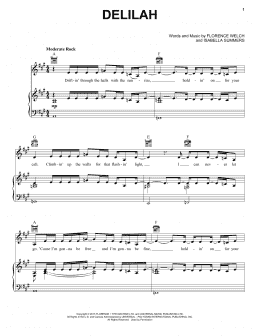 page one of Delilah (Piano, Vocal & Guitar Chords (Right-Hand Melody))