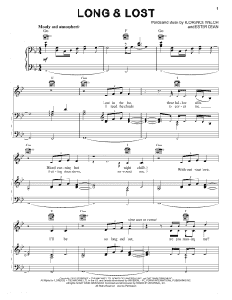 page one of Long & Lost (Piano, Vocal & Guitar Chords (Right-Hand Melody))
