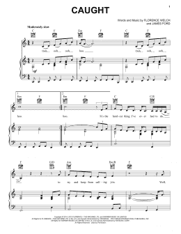 page one of Caught (Piano, Vocal & Guitar Chords (Right-Hand Melody))