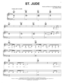 page one of St. Jude (Piano, Vocal & Guitar Chords (Right-Hand Melody))