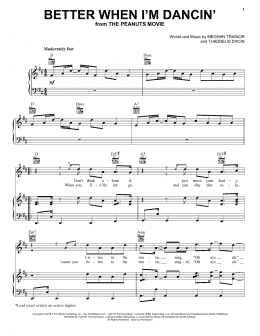 page one of Better When I'm Dancin' (Piano, Vocal & Guitar Chords (Right-Hand Melody))