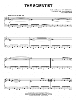 page one of The Scientist [Jazz version] (Piano Solo)