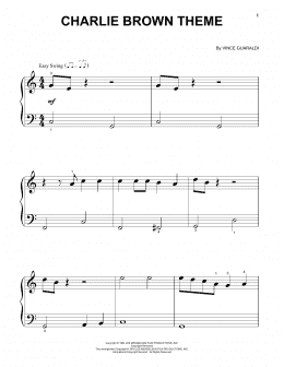 page one of Charlie Brown Theme (Beginning Piano Solo)