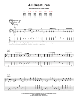 page one of All Creatures Of Our God And King (Easy Guitar Tab)