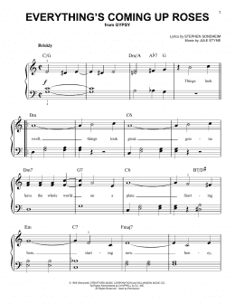 page one of Everything's Coming Up Roses (Very Easy Piano)