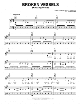 page one of Broken Vessels (Amazing Grace) (Piano, Vocal & Guitar Chords (Right-Hand Melody))
