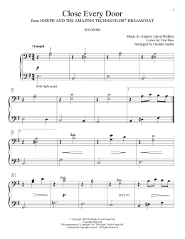 page one of Close Every Door (arr. Glenda Austin) (Piano Duet)