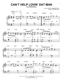 page one of Can't Help Lovin' Dat Man (Very Easy Piano)
