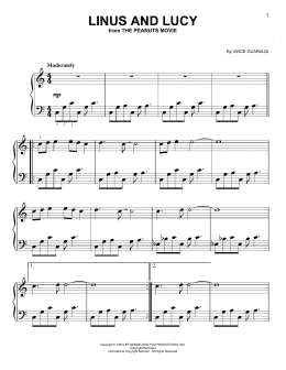 page one of Linus And Lucy (Easy Piano)