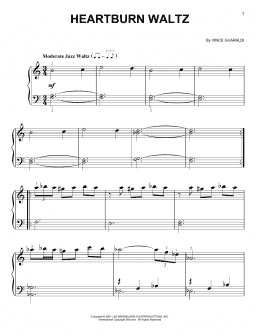 page one of Heartburn Waltz (Easy Piano)
