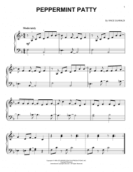 page one of Peppermint Patty (Easy Piano)