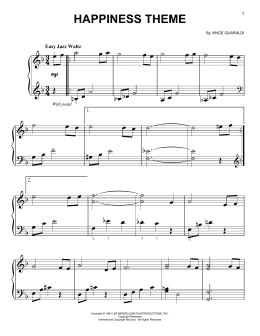 page one of Happiness Theme (Easy Piano)