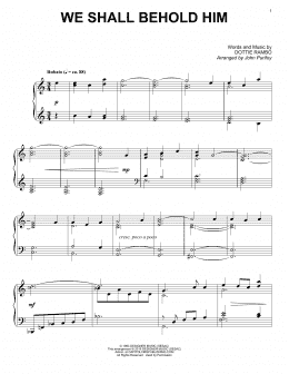 page one of We Shall Behold Him (Piano Solo)
