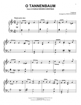 page one of O Tannenbaum (Easy Piano)