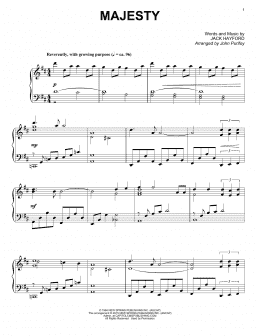 page one of Majesty (Piano Solo)