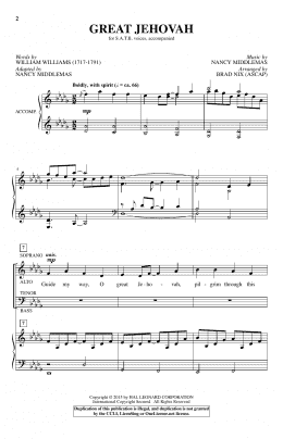 page one of Great Jehovah (SATB Choir)