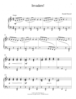 page one of Invaders! (Educational Piano)