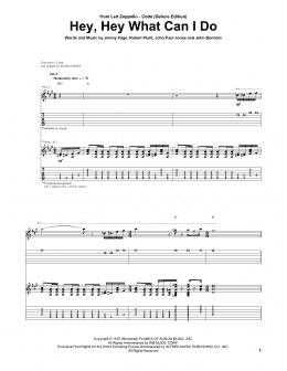 page one of Hey, Hey What Can I Do (Guitar Tab)