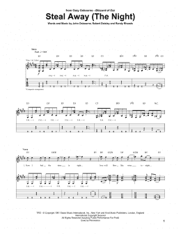 page one of Steal Away (The Night) (Guitar Tab)