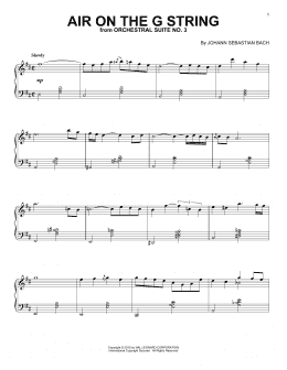 page one of Air On The G String [Jazz version] (Piano Solo)