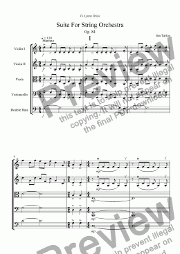 page one of Suite for String Orchestra