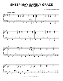 page one of Sheep May Safely Graze [Jazz version] (Piano Solo)