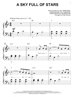 page one of A Sky Full Of Stars (arr. Phillip Keveren) (Big Note Piano)