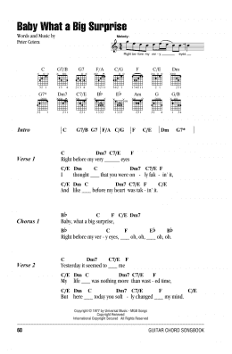 page one of Baby What A Big Surprise (Guitar Chords/Lyrics)