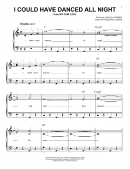 page one of I Could Have Danced All Night (Very Easy Piano)