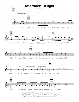 page one of Afternoon Delight (Ukulele)