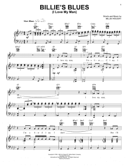 page one of Billie's Blues (I Love My Man) (Piano, Vocal & Guitar Chords (Right-Hand Melody))
