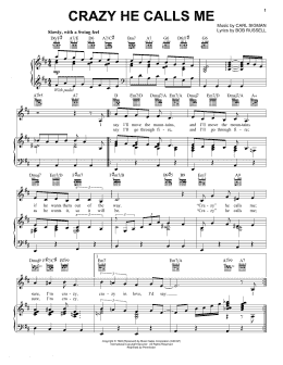 page one of Crazy She Calls Me (Piano, Vocal & Guitar Chords (Right-Hand Melody))