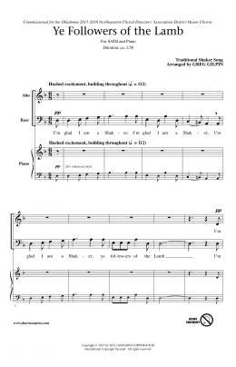 page one of Ye Followers Of The Lamb (SATB Choir)